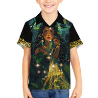 New Zealand Matariki Family Matching Summer Maxi Dress and Hawaiian Shirt Rongo Mori Wellbeing and Good Luck LT9 Son's Shirt Art - Polynesian Pride