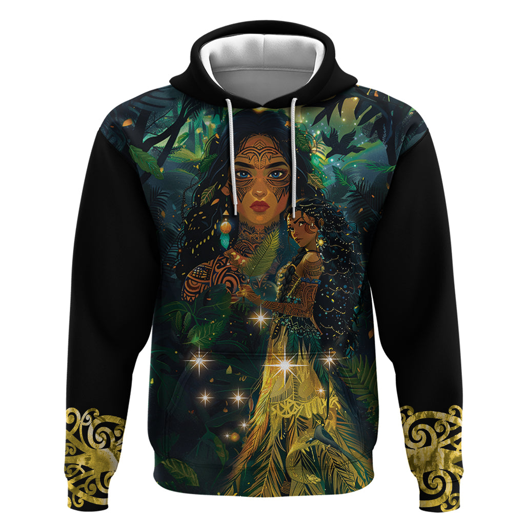 New Zealand Matariki Hoodie Rongo Mori Wellbeing and Good Luck LT9 Pullover Hoodie Art - Polynesian Pride