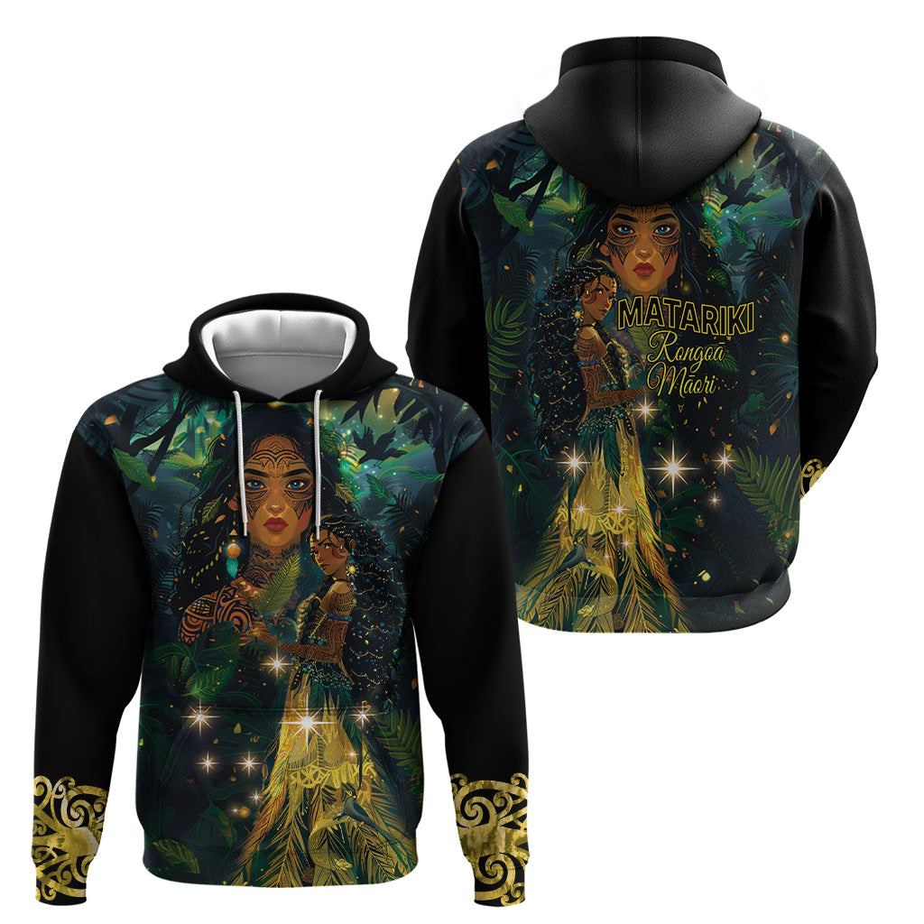 New Zealand Matariki Hoodie Rongo Mori Wellbeing and Good Luck LT9 - Polynesian Pride