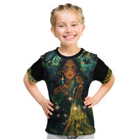 New Zealand Matariki Kid T Shirt Rongo Mori Wellbeing and Good Luck LT9 Art - Polynesian Pride