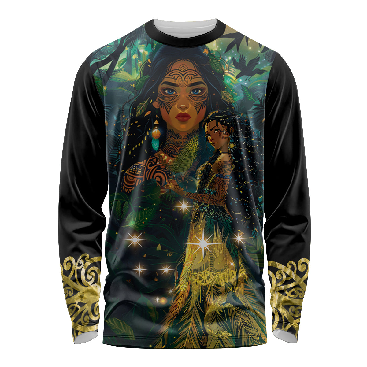 New Zealand Matariki Long Sleeve Shirt Rongo Mori Wellbeing and Good Luck LT9 Unisex Art - Polynesian Pride