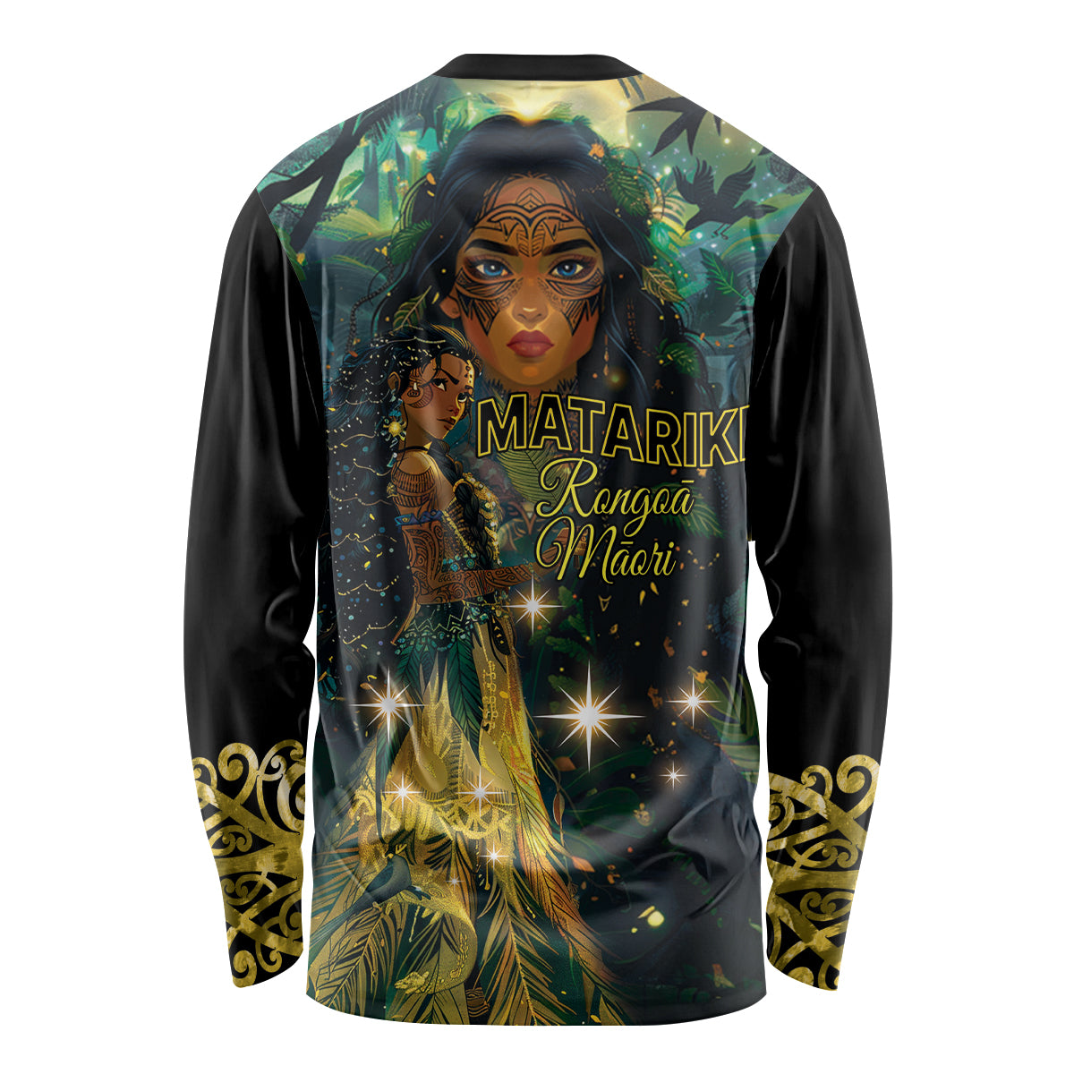 New Zealand Matariki Long Sleeve Shirt Rongo Mori Wellbeing and Good Luck LT9 - Polynesian Pride