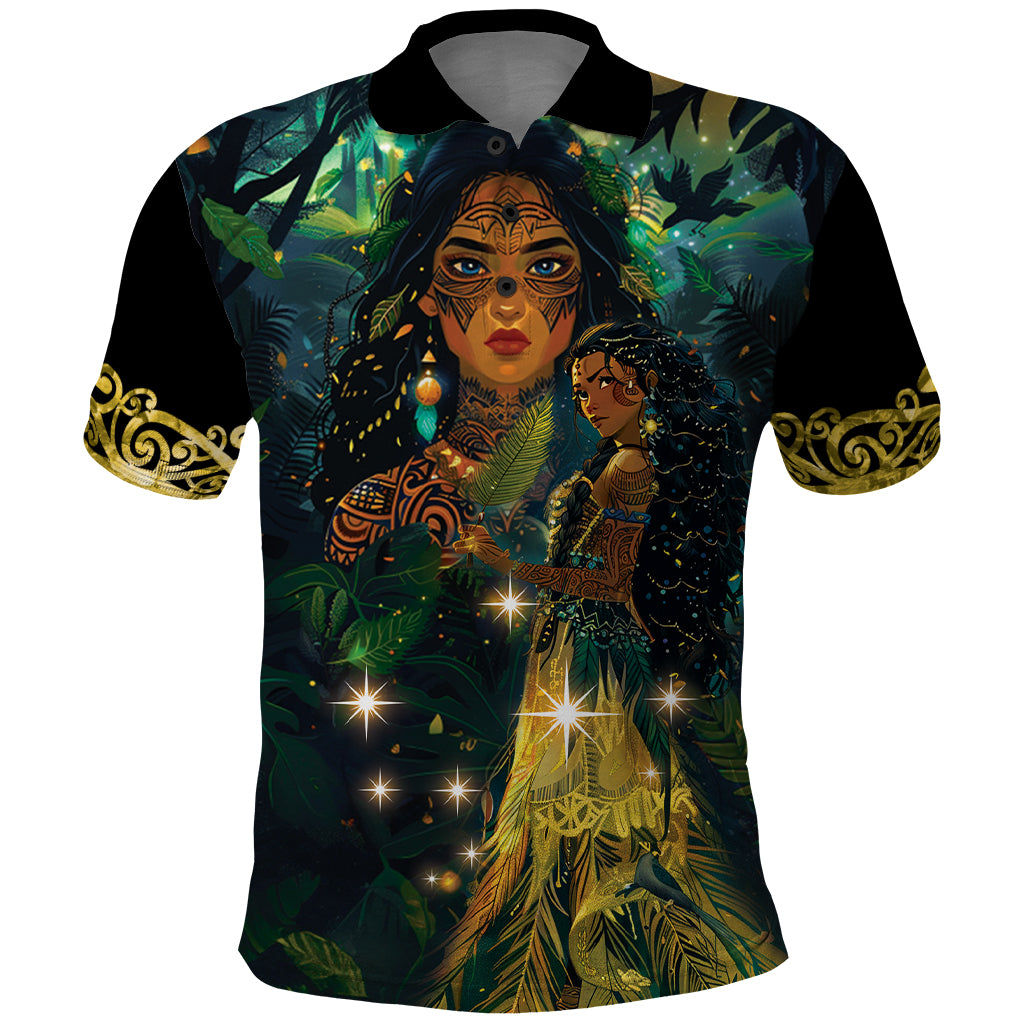 New Zealand Matariki Polo Shirt Rongo Mori Wellbeing and Good Luck LT9 Art - Polynesian Pride