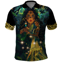 New Zealand Matariki Polo Shirt Rongo Mori Wellbeing and Good Luck LT9 Art - Polynesian Pride