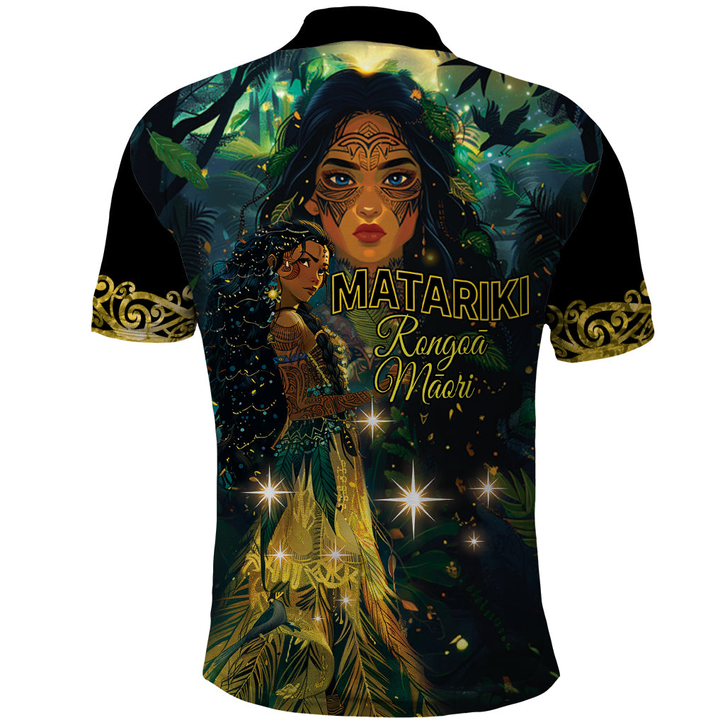 New Zealand Matariki Polo Shirt Rongo Mori Wellbeing and Good Luck LT9 - Polynesian Pride