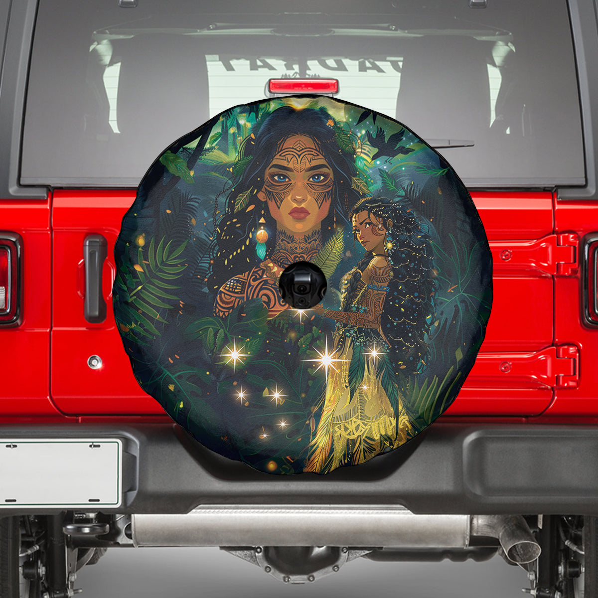 New Zealand Matariki Spare Tire Cover Rongo Mori Wellbeing and Good Luck LT9 - Polynesian Pride
