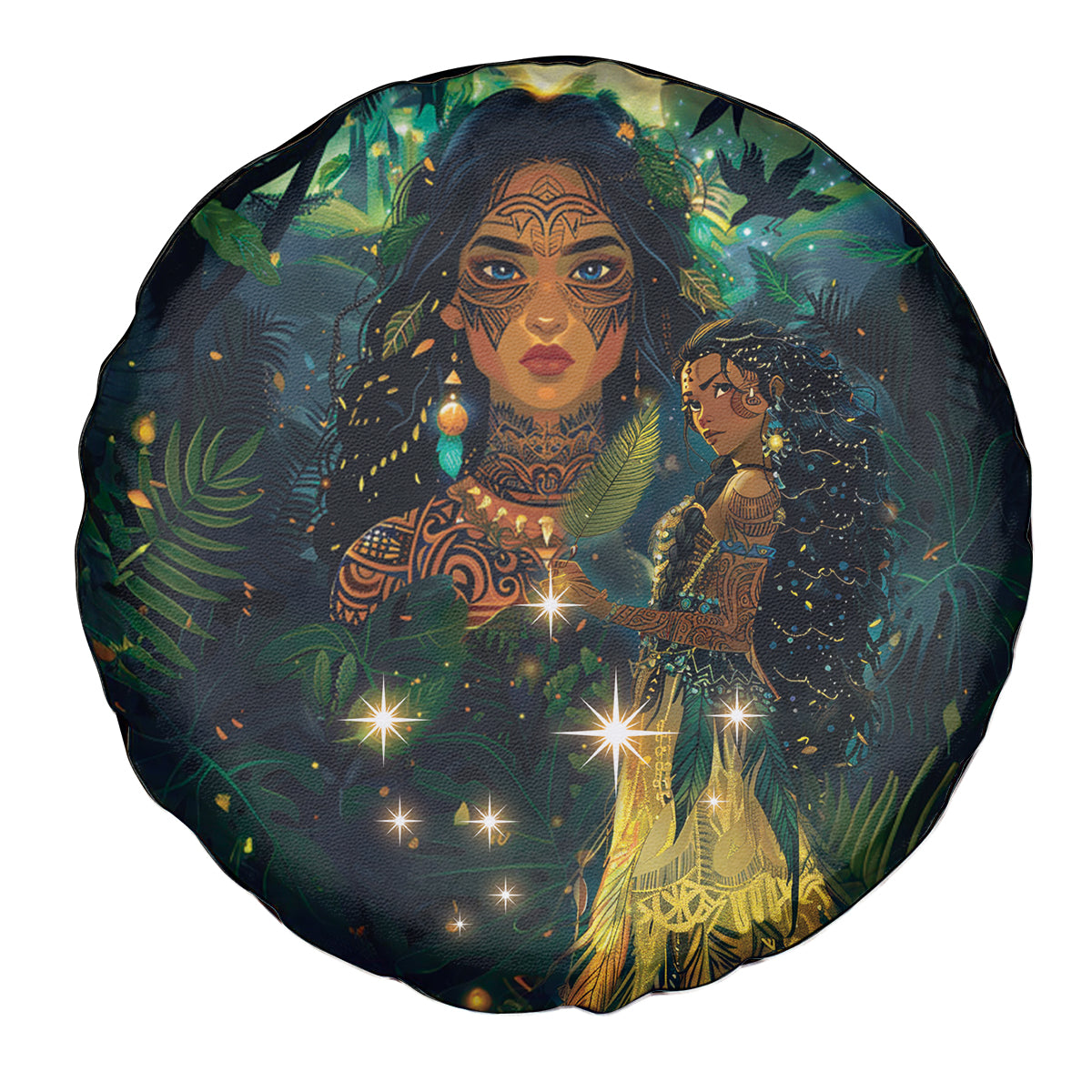 New Zealand Matariki Spare Tire Cover Rongo Mori Wellbeing and Good Luck LT9 - Polynesian Pride