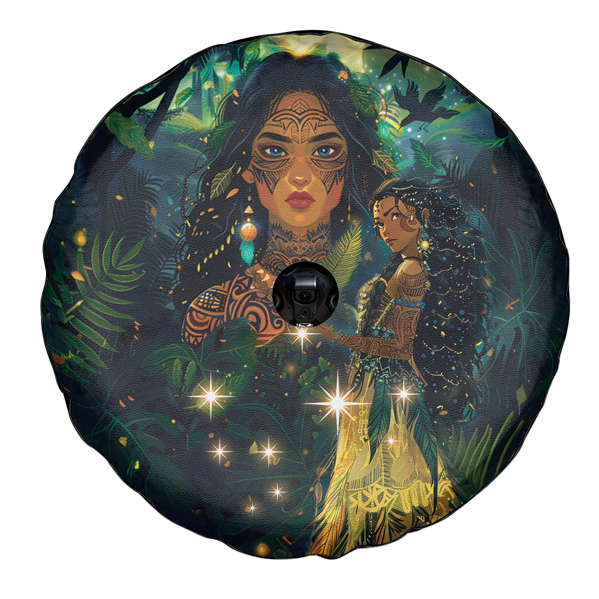 New Zealand Matariki Spare Tire Cover Rongo Mori Wellbeing and Good Luck LT9 - Polynesian Pride