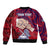 Personalised Fathers Day Polynesian Islands American Samoa Bomber Jacket Dad Ou Te Alofa Ia Te Oe Tama - Polynesian Flowers Tribal LT9 - Polynesian Pride