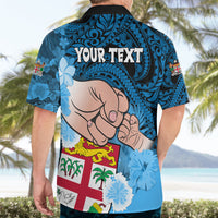Personalised Dads Day Fiji Hawaiian Shirt Dad Au Lomani Iko - Polynesian Flowers Tribal LT9 - Polynesian Pride