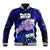 Fathers Day Polynesian Islands Samoa Baseball Jacket Dad Ou Te Alofa Ia Te Oe Tama - Blue Polynesian Flowers Tribal LT9 Unisex Blue - Polynesian Pride