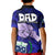 Fathers Day Polynesian Islands Samoa Kid Polo Shirt Dad Ou Te Alofa Ia Te Oe Tama - Blue Polynesian Flowers Tribal LT9 - Polynesian Pride