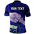 Custom Dads Day Samoa Polo Shirt Dad Ou Te Alofa Ia Te Oe Tama Blue Polynesian Flowers Tribal LT9 - Polynesian Pride