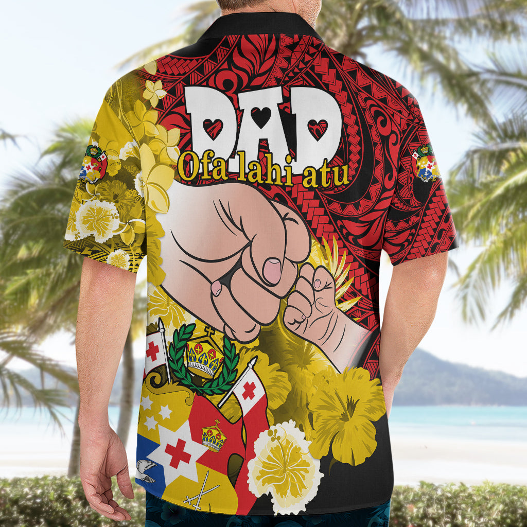 Dads Day Tonga Hawaiian Shirt Dad Ofa lahi atu - Polynesian Flowers Tribal LT9 - Polynesian Pride