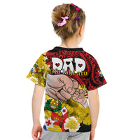 Dads Day Tonga Kid T Shirt Dad Ofa lahi atu - Polynesian Flowers Tribal LT9 - Polynesian Pride