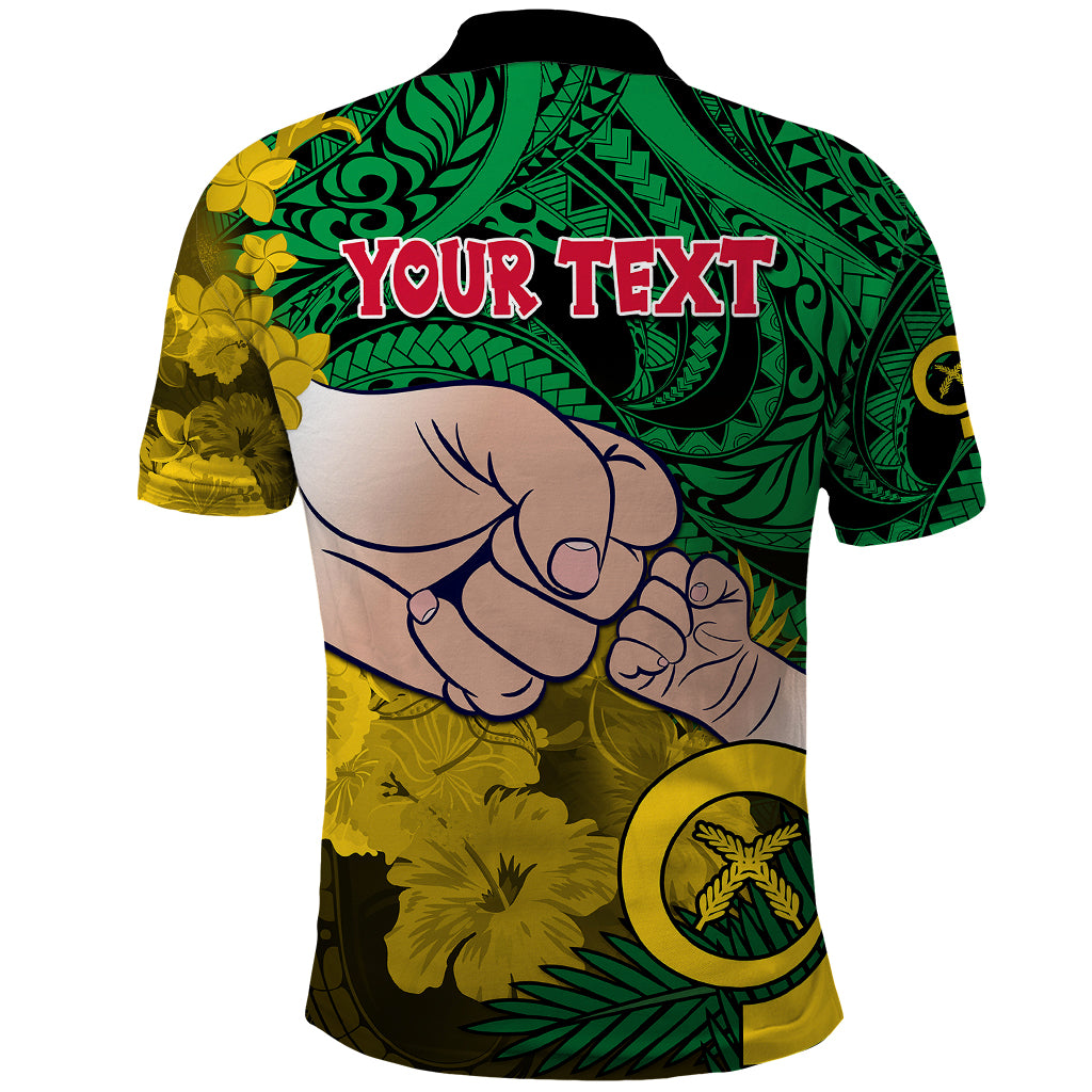 Custom Dads Day Vanuatu Polo Shirt Dad Mi lavem yu Polynesian Flowers Tribal LT9 - Polynesian Pride