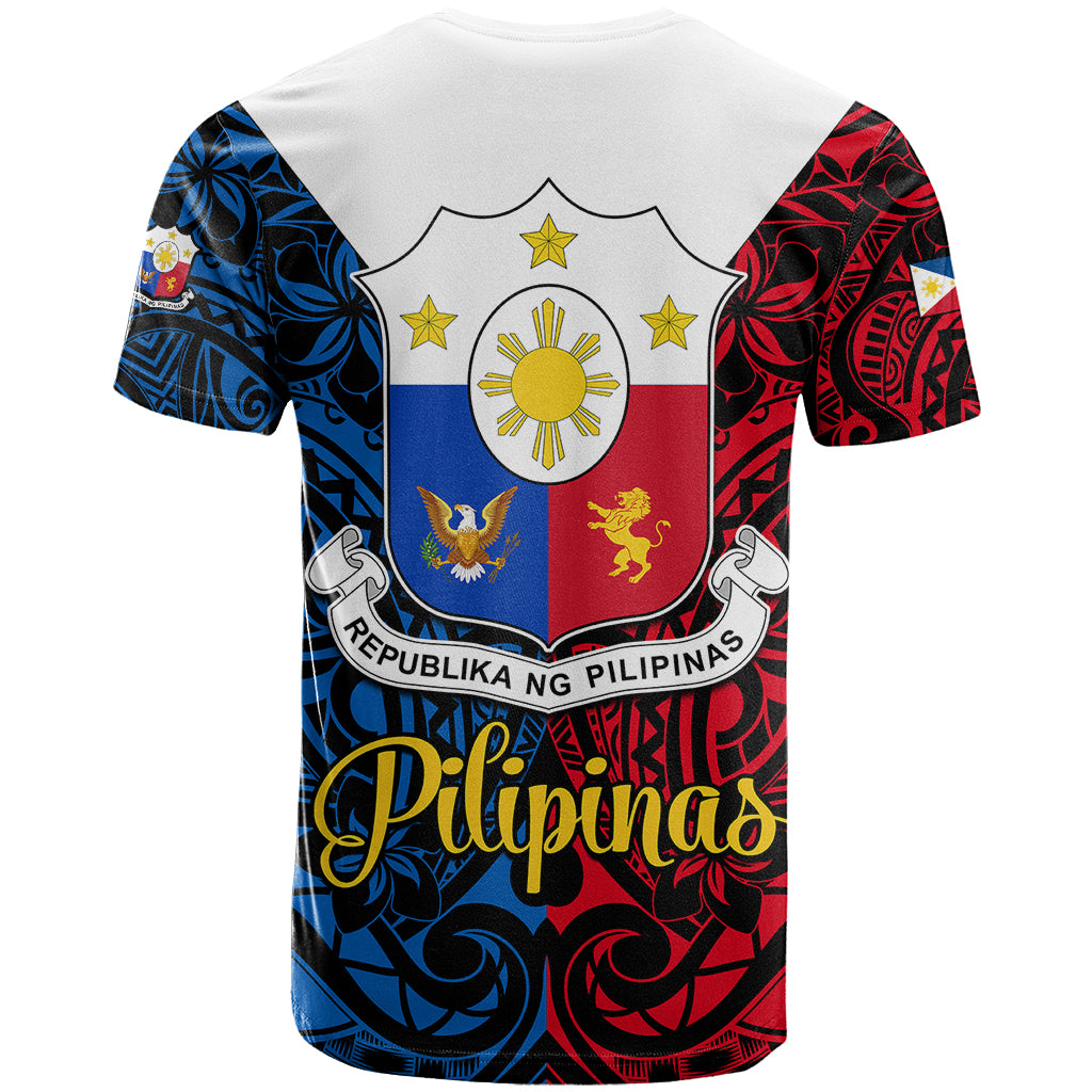 125th Independence Anniversary Philippines T Shirt Polynesian Pilipinas Flag Style Black LT9 - Polynesian Pride