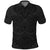 New Zealand Rugby Polo Shirt All Black Fern with Maori Tribal Pattern LT9 Black - Polynesian Pride