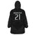 (Custom Text And Number) New Zealand Rugby Wearable Blanket Hoodie All Black Fern with Maori Tribal Pattern LT9 - Polynesian Pride