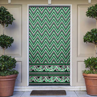New Zealand Maori Niho Taniwha Door Cover Kakariki Mangopare and Puhoro Pattern - Polynesian Pride