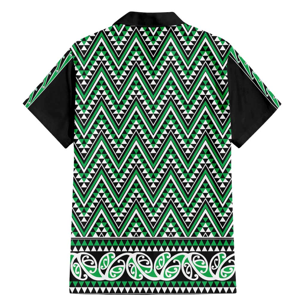 New Zealand Maori Niho Taniwha Family Matching Off Shoulder Maxi Dress and Hawaiian Shirt Kakariki Mangopare and Puhoro Pattern