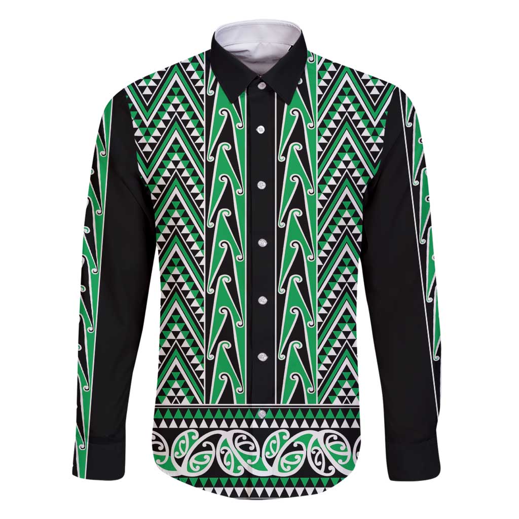 New Zealand Maori Niho Taniwha Family Matching Off Shoulder Short Dress and Hawaiian Shirt Kakariki Mangopare and Puhoro Pattern