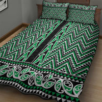 New Zealand Maori Niho Taniwha Quilt Bed Set Kakariki Mangopare and Puhoro Pattern