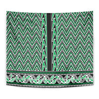 New Zealand Maori Niho Taniwha Tapestry Kakariki Mangopare and Puhoro Pattern