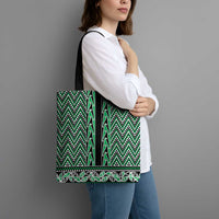 New Zealand Maori Niho Taniwha Tote Bag Kakariki Mangopare and Puhoro Pattern - Polynesian Pride