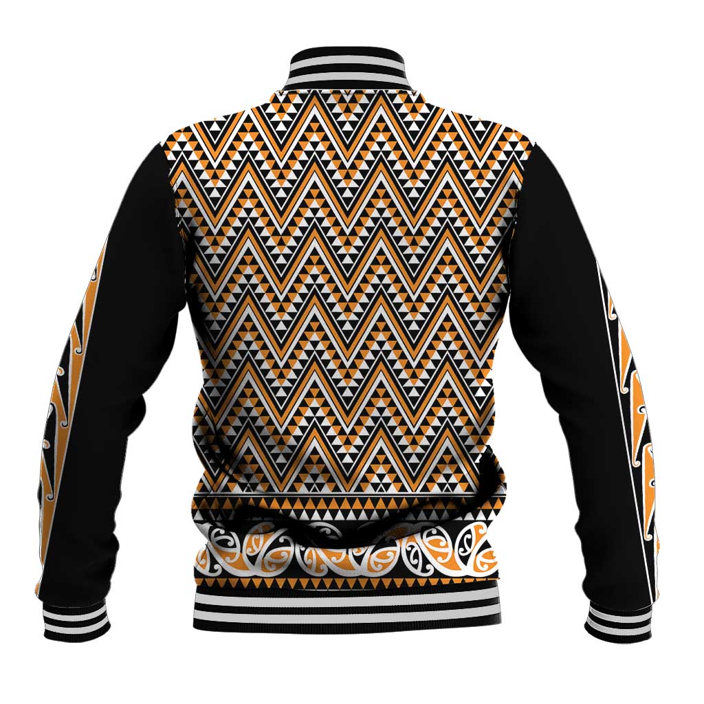 New Zealand Maori Niho Taniwha Baseball Jacket Karaka Mangopare and Puhoro Pattern LT9 - Polynesian Pride