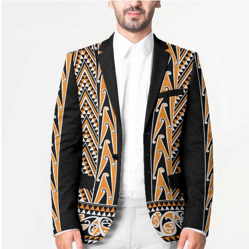 New Zealand Maori Niho Taniwha Blazer Karaka Mangopare and Puhoro Pattern LT9 - Polynesian Pride