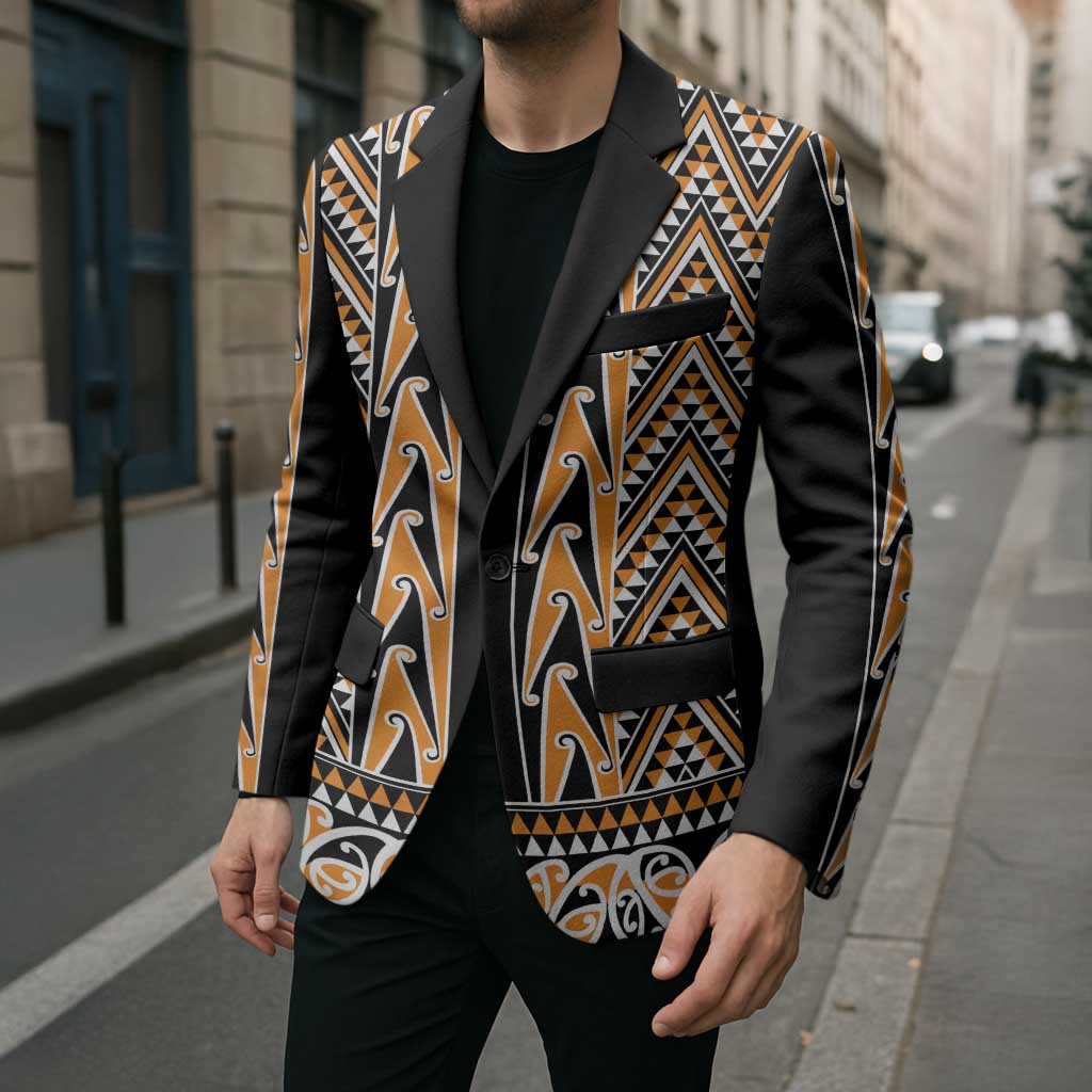 New Zealand Maori Niho Taniwha Blazer Karaka Mangopare and Puhoro Pattern LT9 - Polynesian Pride