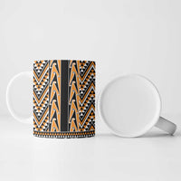 New Zealand Maori Niho Taniwha Ceramic Mug Karaka Mangopare and Puhoro Pattern - Polynesian Pride