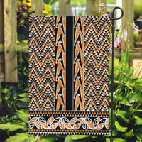 New Zealand Maori Niho Taniwha Garden Flag Karaka Mangopare and Puhoro Pattern