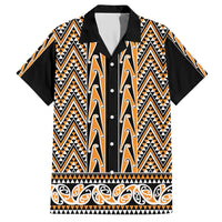 New Zealand Maori Niho Taniwha Hawaiian Shirt Karaka Mangopare and Puhoro Pattern