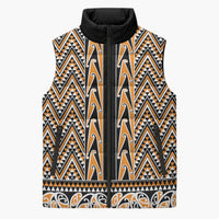 New Zealand Maori Niho Taniwha Sleeveless Puffer Jacket Karaka Mangopare and Puhoro Pattern - Polynesian Pride