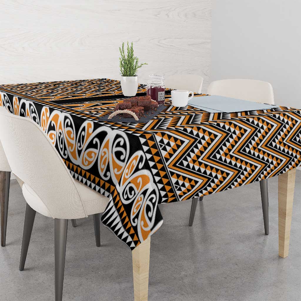 New Zealand Maori Niho Taniwha Tablecloth Karaka Mangopare and Puhoro Pattern LT9 - Polynesian Pride