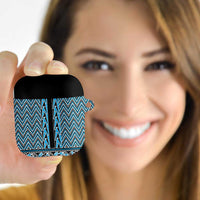 New Zealand Maori Niho Taniwha AirPods Case Kikorangi Mangopare and Puhoro Pattern - Polynesian Pride