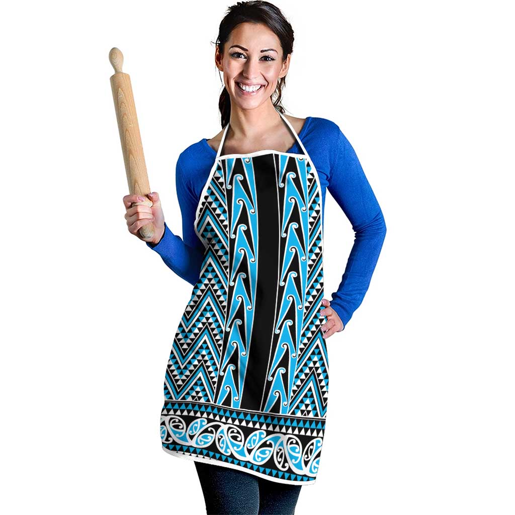 New Zealand Maori Niho Taniwha Apron Kikorangi Mangopare and Puhoro Pattern - Polynesian Pride