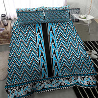 New Zealand Maori Niho Taniwha Bedding Set Kikorangi Mangopare and Puhoro Pattern