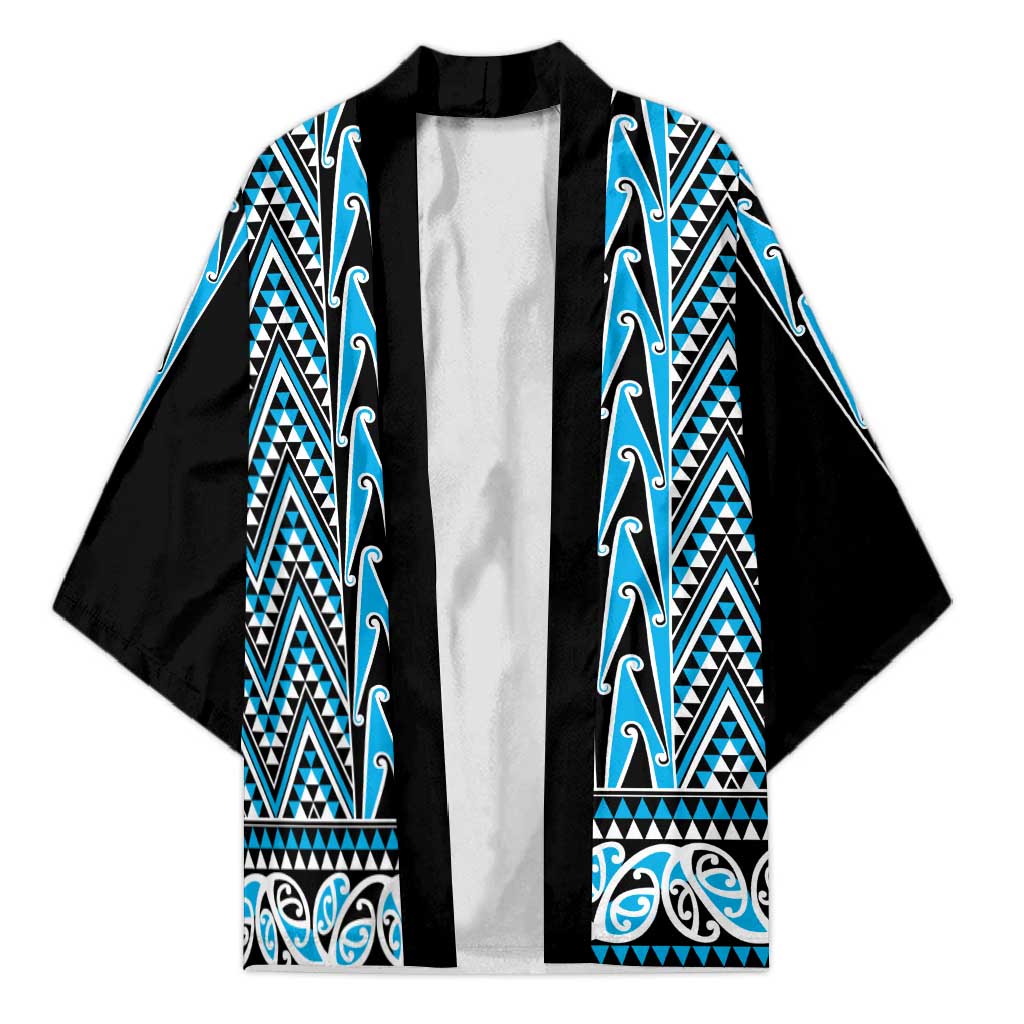 New Zealand Maori Niho Taniwha Kimono Kikorangi Mangopare and Puhoro Pattern - Polynesian Pride