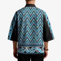 New Zealand Maori Niho Taniwha Kimono Kikorangi Mangopare and Puhoro Pattern - Polynesian Pride