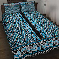 New Zealand Maori Niho Taniwha Quilt Bed Set Kikorangi Mangopare and Puhoro Pattern