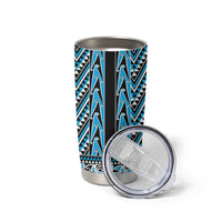 New Zealand Maori Niho Taniwha Tumbler Cup Kikorangi Mangopare and Puhoro Pattern LT9 - Polynesian Pride