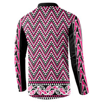 New Zealand Maori Niho Taniwha Button Sweatshirt Mawhero Mangopare and Puhoro Pattern