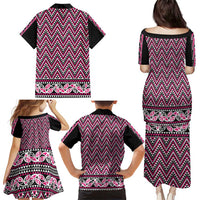 New Zealand Maori Niho Taniwha Family Matching Puletasi and Hawaiian Shirt Mawhero Mangopare and Puhoro Pattern LT9 - Polynesian Pride