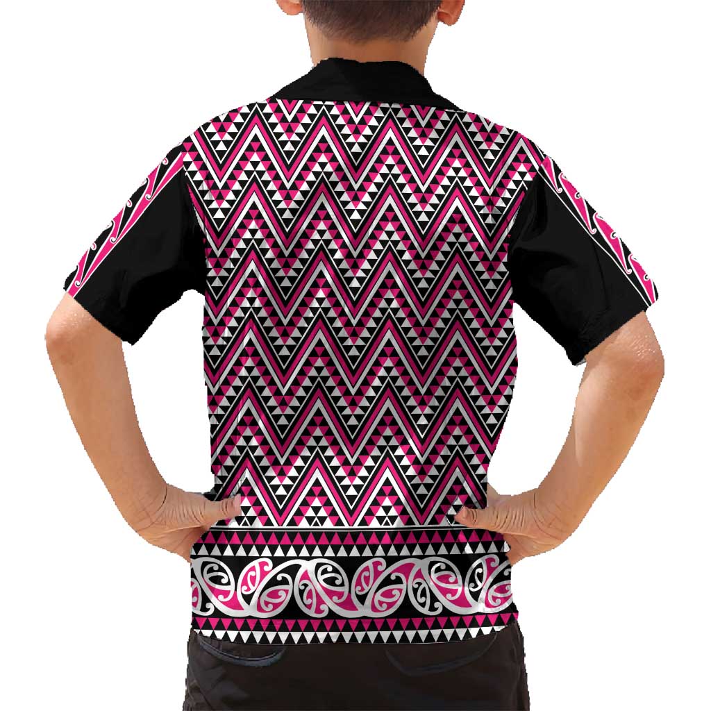 New Zealand Maori Niho Taniwha Family Matching Tank Maxi Dress and Hawaiian Shirt Mawhero Mangopare and Puhoro Pattern LT9 - Polynesian Pride