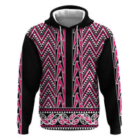 New Zealand Maori Niho Taniwha Hoodie Mawhero Mangopare and Puhoro Pattern