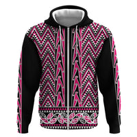 New Zealand Maori Niho Taniwha Hoodie Mawhero Mangopare and Puhoro Pattern