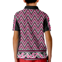 New Zealand Maori Niho Taniwha Kid Polo Shirt Mawhero Mangopare and Puhoro Pattern LT9 - Polynesian Pride